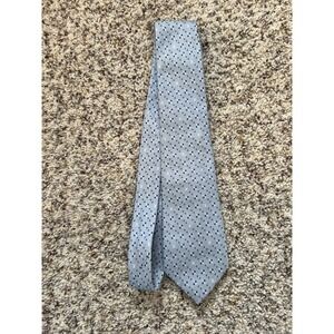 Chanel Light Blue Chain Logo Silk Tie Hand Made In Italy